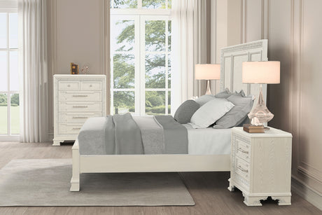 Stella Mia Creamy White Eastern King Bed - Ornate Home