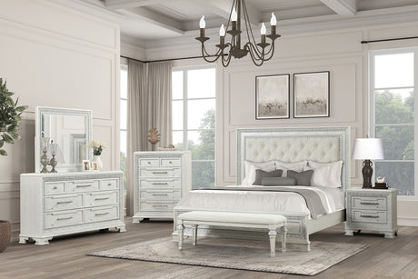 Stella Mia Creamy White Eastern King Full Bed - Ornate Home