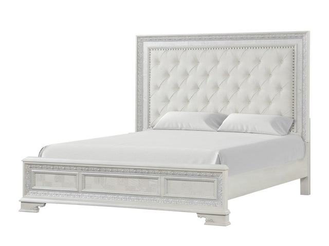 Stella Mia Creamy White Eastern King Full Bed - Ornate Home