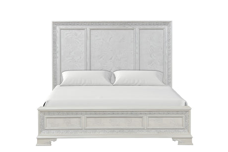 Stella Mia Creamy White Queen 5 Piece Bedroom Set w/2 Nightstands - Ornate Home