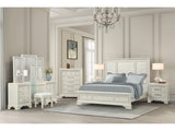 Stella Mia Creamy White Queen 5 Piece Bedroom Set w/2 Nightstands - Ornate Home