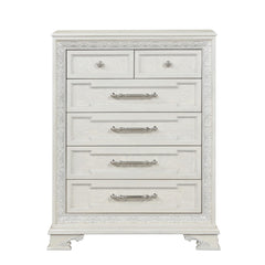 Stella Mia Creamy White Queen 5 Piece Bedroom Set w/Chest - Ornate Home