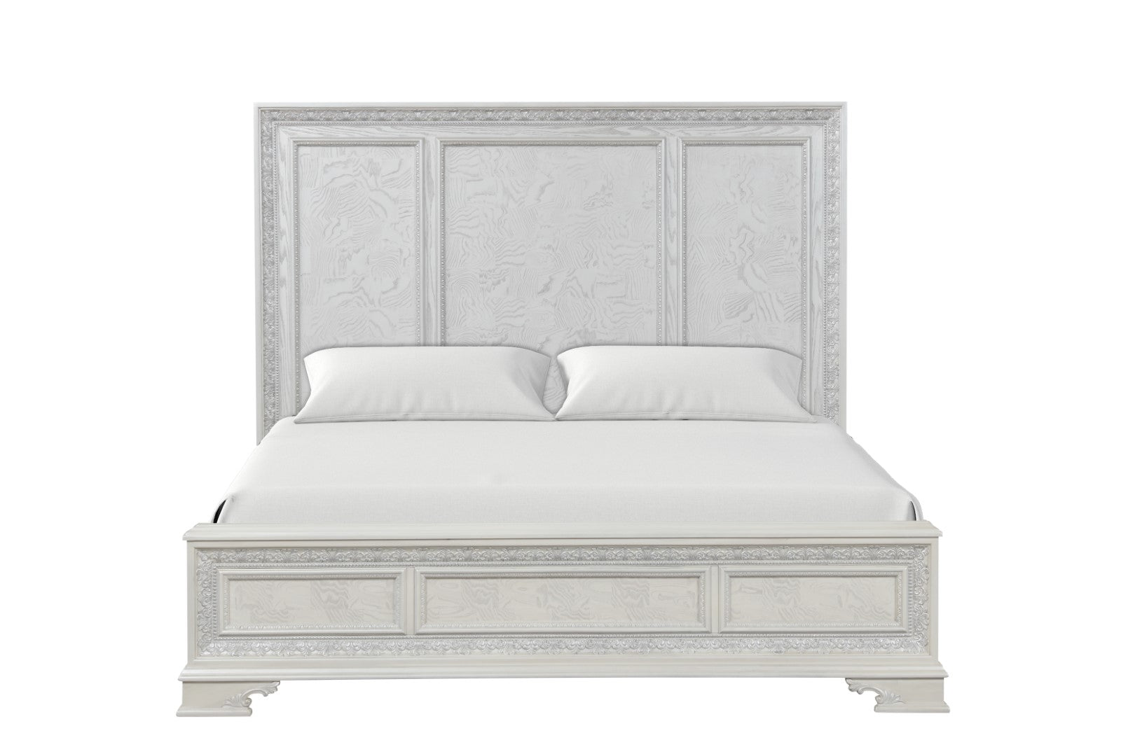 Stella Mia Creamy White Queen 5 Piece Bedroom Set w/Chest - Ornate Home