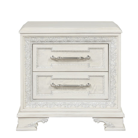 Stella Mia Creamy White Queen Full 5 Piece Bedroom Set w/Chest - Ornate Home