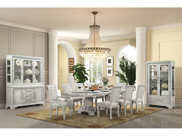 Stella Mia Ivory 9 Piece Dining Set - Ornate Home