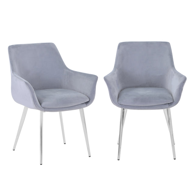 Stella Platinum Uph Chair (Set of 2) - Ornate Home