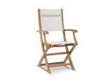 Stella Teak White Outdoor Dining Folding Armchair - Ornate Home