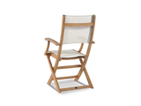Stella Teak White Outdoor Dining Folding Armchair - Ornate Home