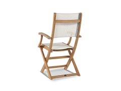 Stella Teak White Outdoor Dining Folding Armchair - Ornate Home