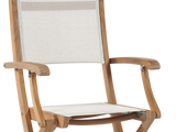 Stella Teak White Outdoor Dining Folding Armchair - Ornate Home