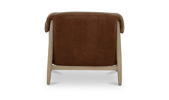 Stellan Brown Leather Accent Chair - Ornate Home