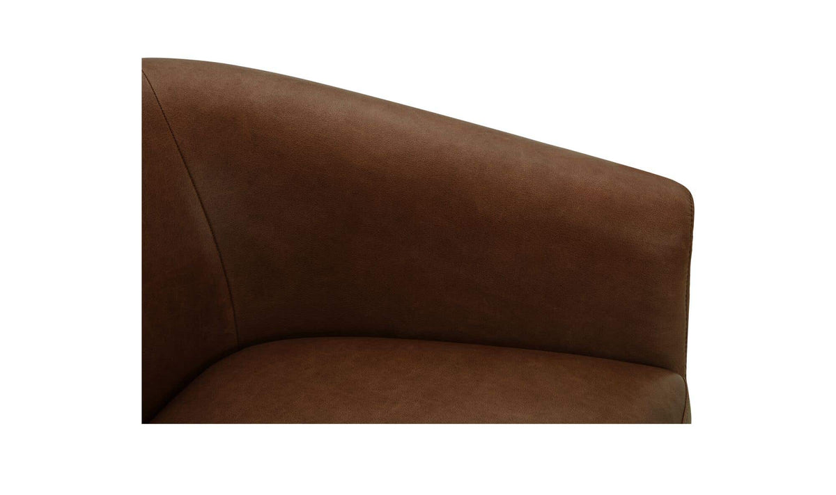 Stellan Brown Leather Accent Chair - Ornate Home