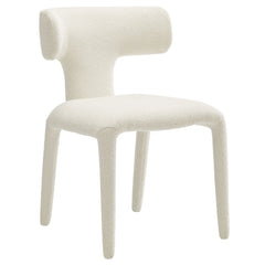 Stellan Cream Curved Back Boucle Upholstered Dining Chair (Set of 2) - Ornate Home