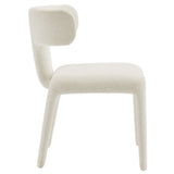 Stellan Cream Curved Back Boucle Upholstered Dining Chair (Set of 2) - Ornate Home