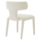 Stellan Cream Curved Back Boucle Upholstered Dining Chair (Set of 2) - Ornate Home