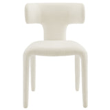 Stellan Cream Curved Back Boucle Upholstered Dining Chair (Set of 2) - Ornate Home