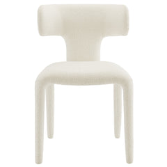 Stellan Cream Curved Back Boucle Upholstered Dining Chair (Set of 2) - Ornate Home