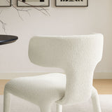 Stellan Cream Curved Back Boucle Upholstered Dining Chair (Set of 2) - Ornate Home