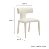 Stellan Cream Curved Back Boucle Upholstered Dining Chair (Set of 2) - Ornate Home