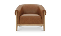 Stellan Tan Leather Accent Chair - Ornate Home