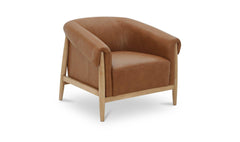 Stellan Tan Leather Accent Chair - Ornate Home