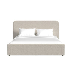 Stellar Beige Boucle King UPH Bed with 13 Slats - Ornate Home