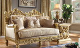 Stellar Metallic Gold 3pc Living Room Set  / HD-2659 - Ornate Home