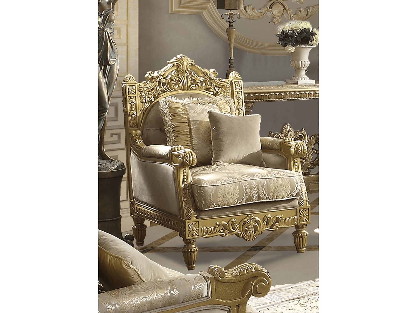 Stellar Metallic Gold Chair  / HD-2659 - Ornate Home