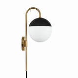 Stellar Opal Satin Brass 1-Light Wall Sconce - Ornate Home