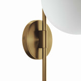 Stellar Opal Satin Brass 1-Light Wall Sconce - Ornate Home