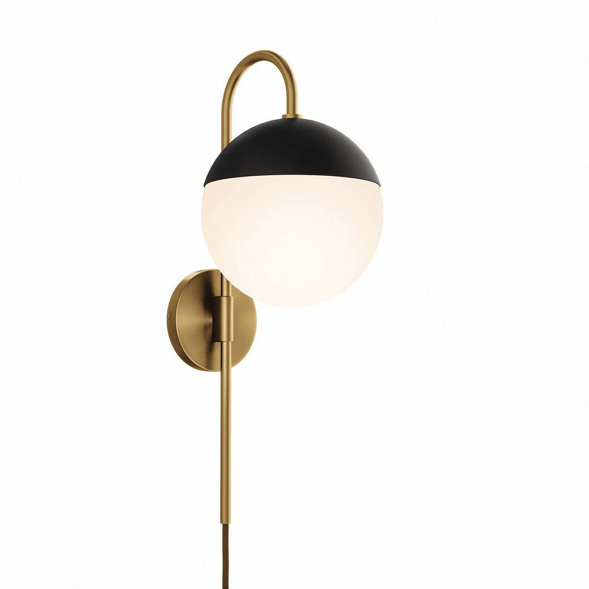 Stellar Opal Satin Brass 1-Light Wall Sconce - Ornate Home
