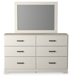 Stelsie White Dresser & Mirror & Chest & Nightstand - Ornate Home