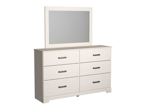 Stelsie White Dresser & Mirror (Online Special Price) - Ornate Home