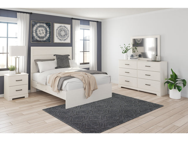 Stelsie White Full Panel Bedroom Set with Dresser, Mirror and Nightstand (Online Special Price) - Ornate Home