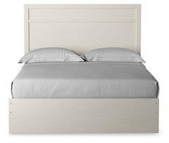 Stelsie White Queen Panel Bed, Dresser, Mirror and 2 Nightstands - Ornate Home