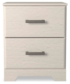 Stelsie White Queen Panel Bed, Dresser, Mirror and 2 Nightstands - Ornate Home