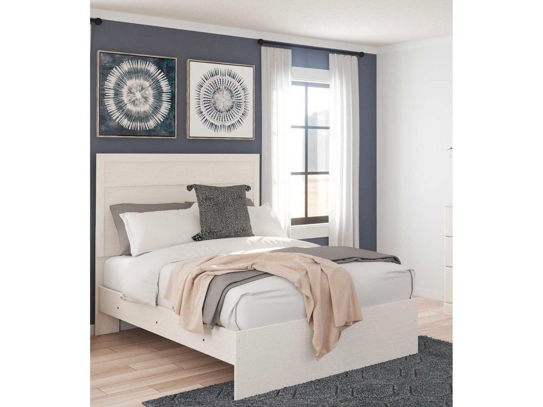 Stelsie White Queen Panel Bed (Online Special Price) - Ornate Home