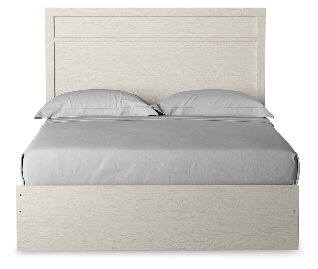 Stelsie White Queen Panel Bed w/Dresser & Mirror & Nightstand (Online Special Price) - Ornate Home