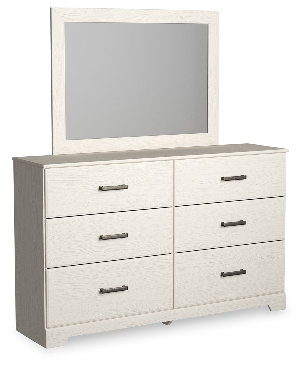 Stelsie White Queen Panel Bed w/Dresser & Mirror & Nightstand (Online Special Price) - Ornate Home