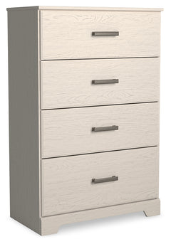 Stelsie White Queen Panel Bedroom Set with Chest and Nightstand - Ornate Home