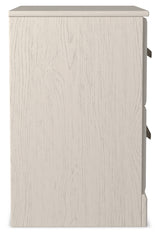 Stelsie White Stelsie King Panel Bed and Nightstand (Online Special Price) - Ornate Home