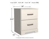 Stelsie White Stelsie King Panel Bed and Nightstand (Online Special Price) - Ornate Home
