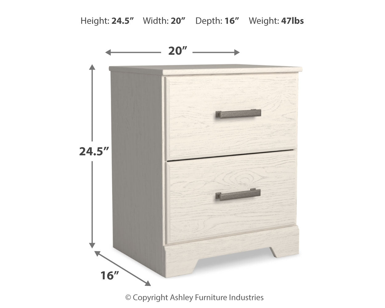 Stelsie White Stelsie King Panel Bed and Nightstand (Online Special Price) - Ornate Home