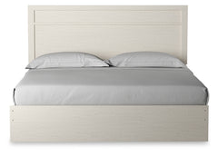 Stelsie White Stelsie King Panel Bed and Nightstand - Ornate Home