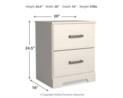 Stelsie White Stelsie King Panel Bed and Nightstand - Ornate Home