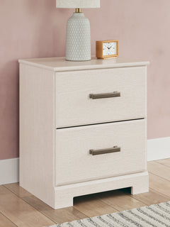 Stelsie White Stelsie King Panel Bed and Nightstand - Ornate Home