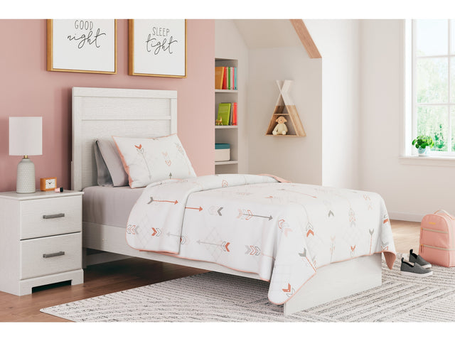 Stelsie White Twin Panel Youth Bed - Ornate Home