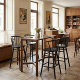 Stenger Black Barstool (Set of 2) - Ornate Home
