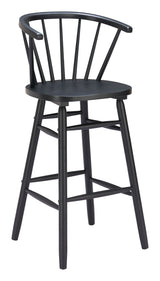 Stenger Black Barstool (Set of 2) - Ornate Home