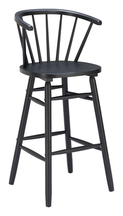 Stenger Black Barstool (Set of 2) - Ornate Home